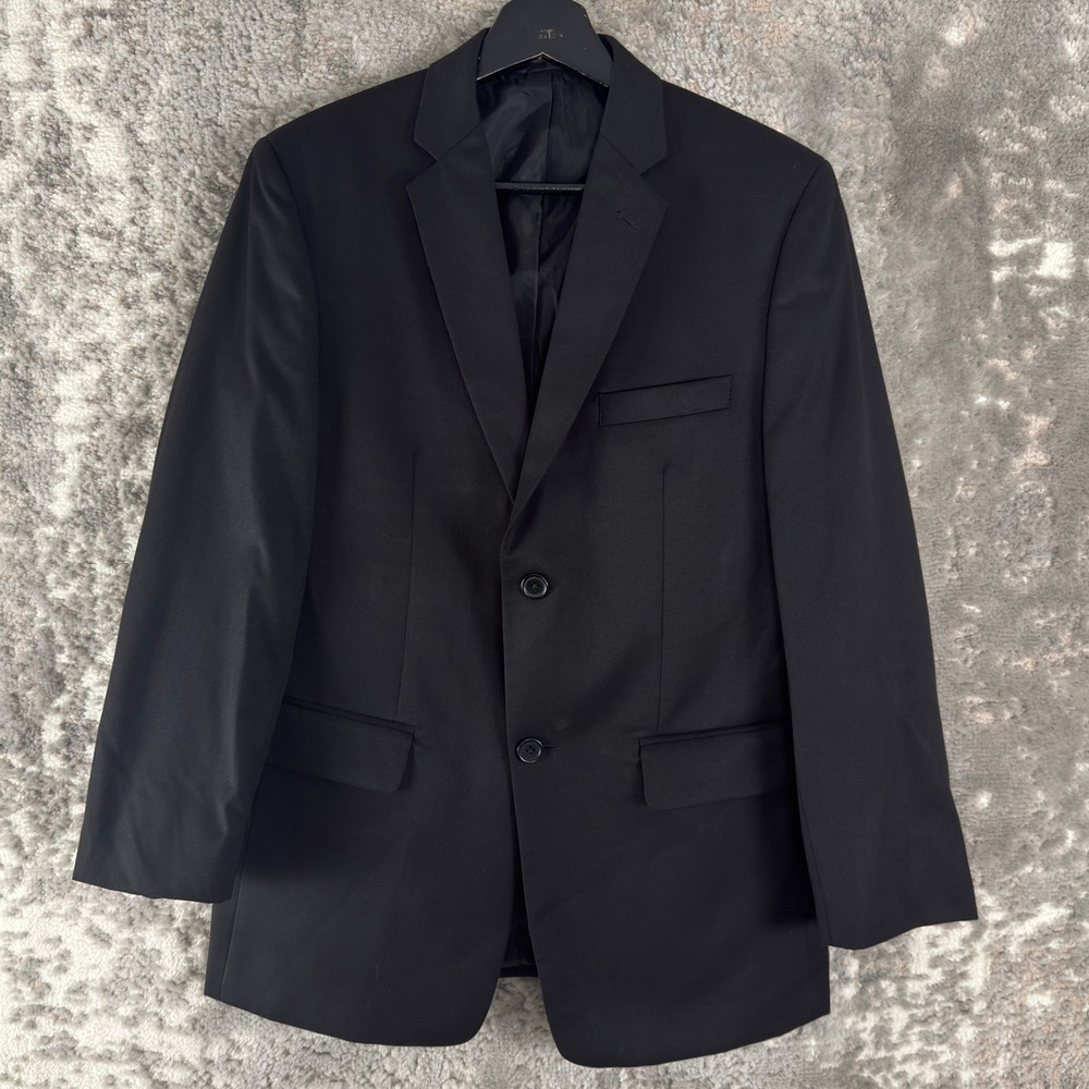 Joseph & Feiss Size 18 Two Button Notch Lapel Formal Suit Jacket Blazer Black